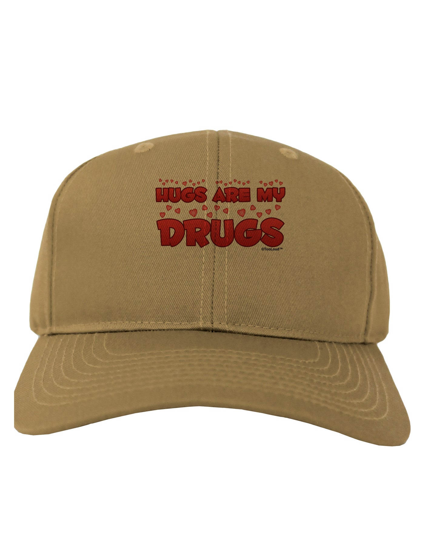 Hugs Are My Drugs Adult Baseball Cap Hat-Baseball Cap-TooLoud-Khaki-One Size-Davson Sales