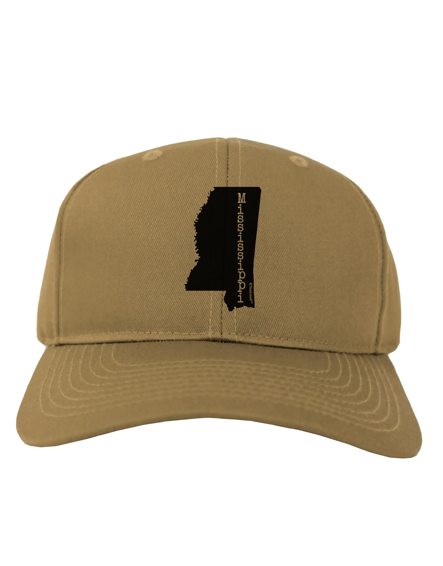 Mississippi - United States Shape Adult Baseball Cap Hat-Baseball Cap-TooLoud-Khaki-One Size-Davson Sales