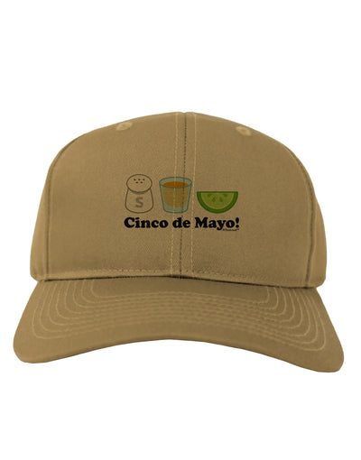 Cinco de Mayo Design - Salt Tequila Lime Adult Baseball Cap Hat by TooLoud-Baseball Cap-TooLoud-Khaki-One Size-Davson Sales