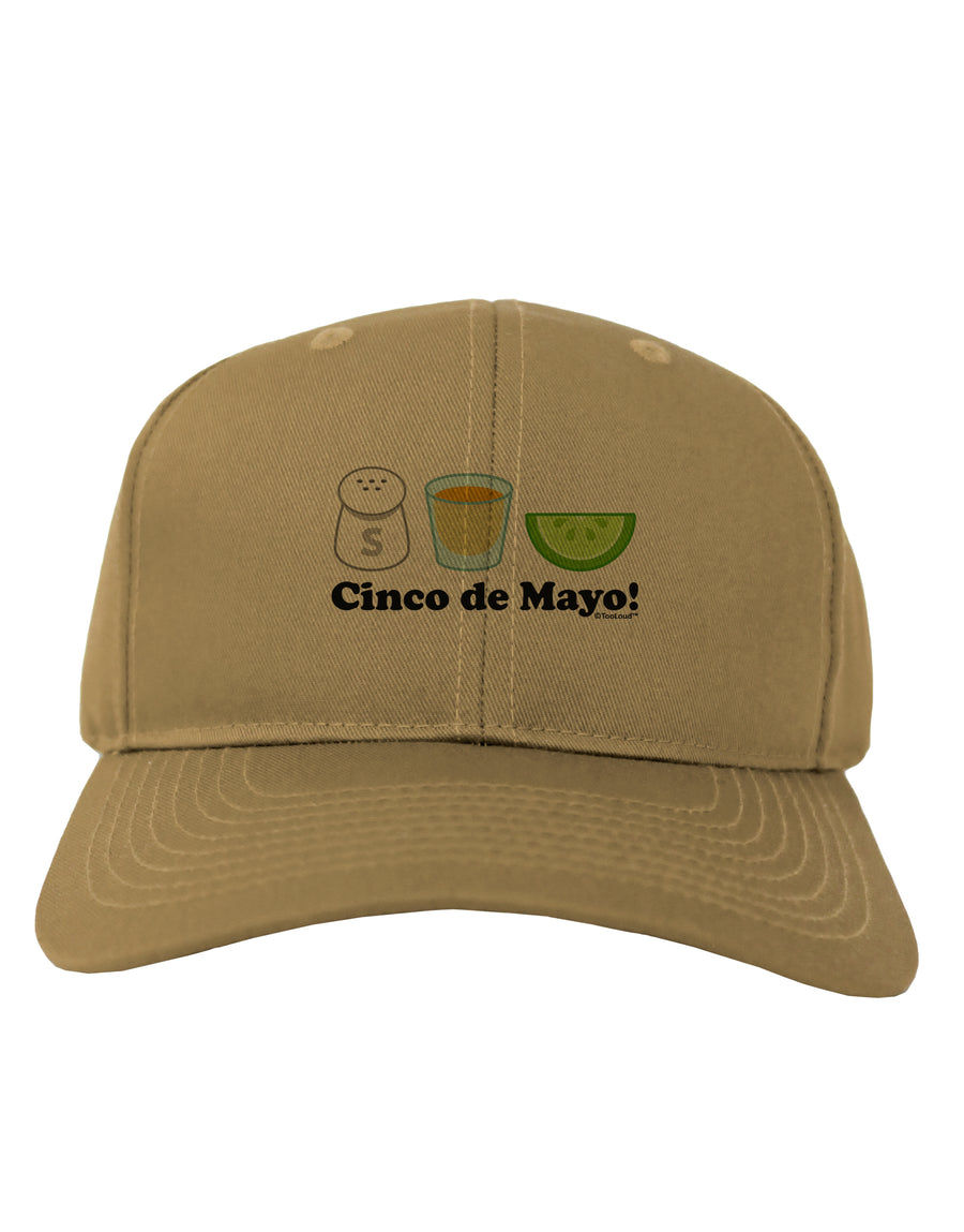 Cinco de Mayo Design - Salt Tequila Lime Adult Baseball Cap Hat by TooLoud-Baseball Cap-TooLoud-White-One Size-Davson Sales