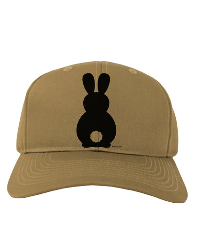 Cute Bunny Silhouette with Tail Adult Baseball Cap Hat by TooLoud-Baseball Cap-TooLoud-Khaki-One Size-Davson Sales