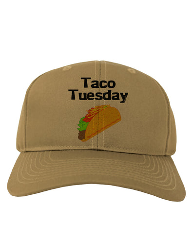 Taco Tuesday Design Adult Baseball Cap Hat by TooLoud-Baseball Cap-TooLoud-Khaki-One Size-Davson Sales