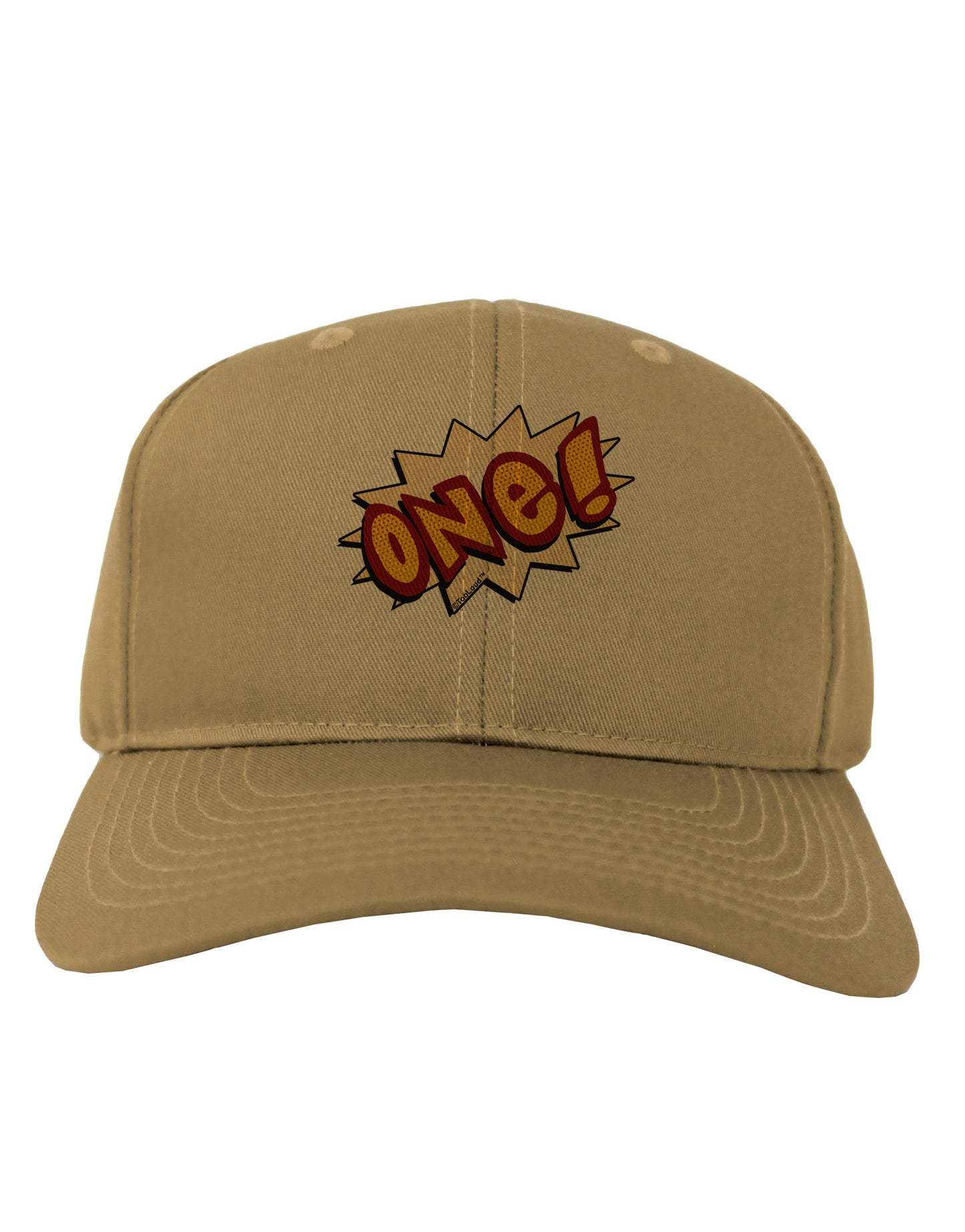 Onomatopoeia One Birthday Adult Baseball Cap Hat-Baseball Cap-TooLoud-Khaki-One Size-Davson Sales