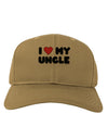 I Heart My Uncle Adult Baseball Cap Hat by TooLoud-Baseball Cap-TooLoud-Khaki-One Size-Davson Sales