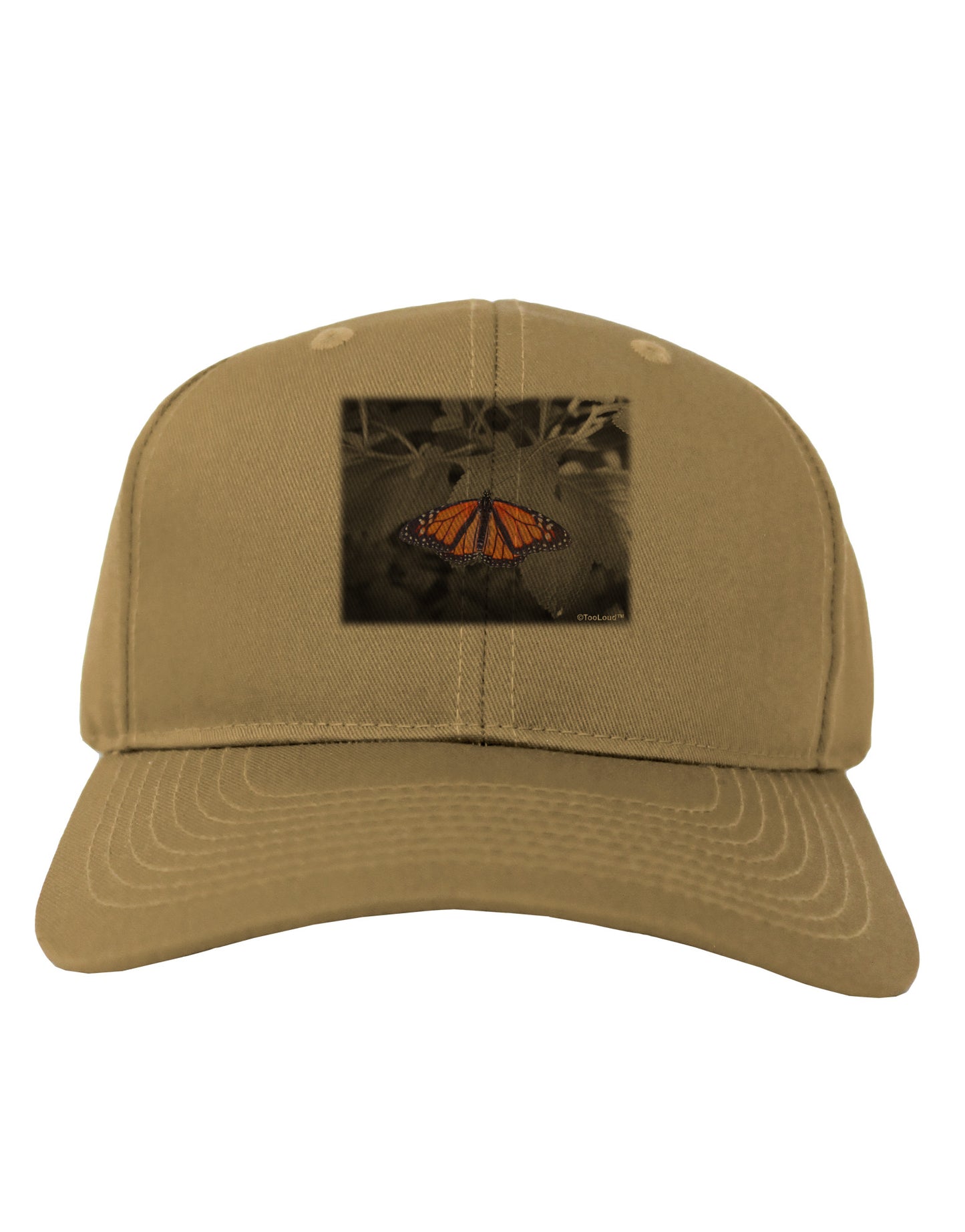 Monarch Butterfly Photo Adult Baseball Cap Hat-Baseball Cap-TooLoud-Khaki-One Size-Davson Sales