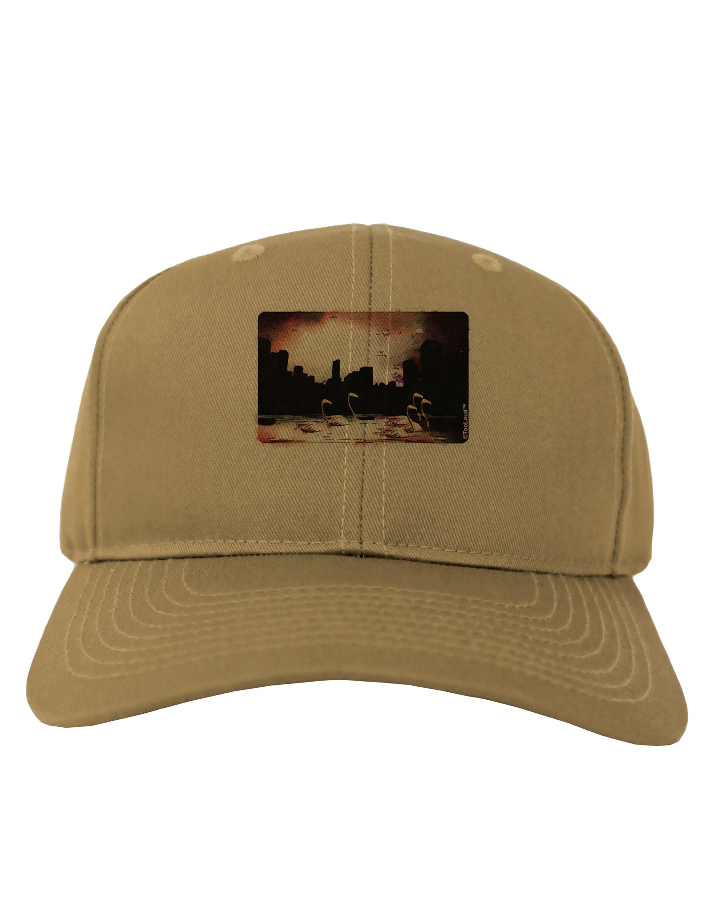 Nighttime Flamingos Adult Baseball Cap Hat-Baseball Cap-TooLoud-Khaki-One Size-Davson Sales