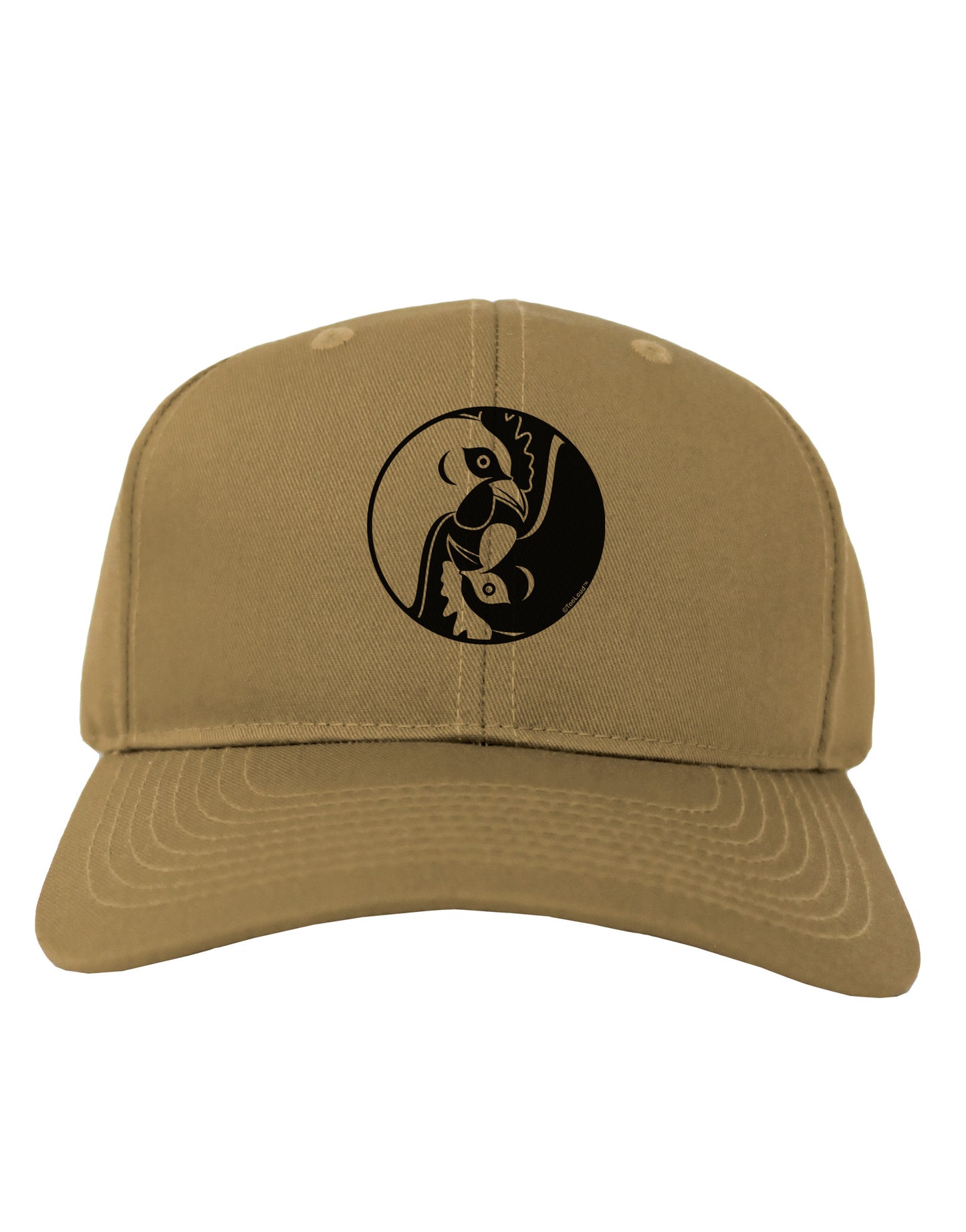 Yin Yang Chicken Adult Baseball Cap Hat-Baseball Cap-TooLoud-Khaki-One Size-Davson Sales