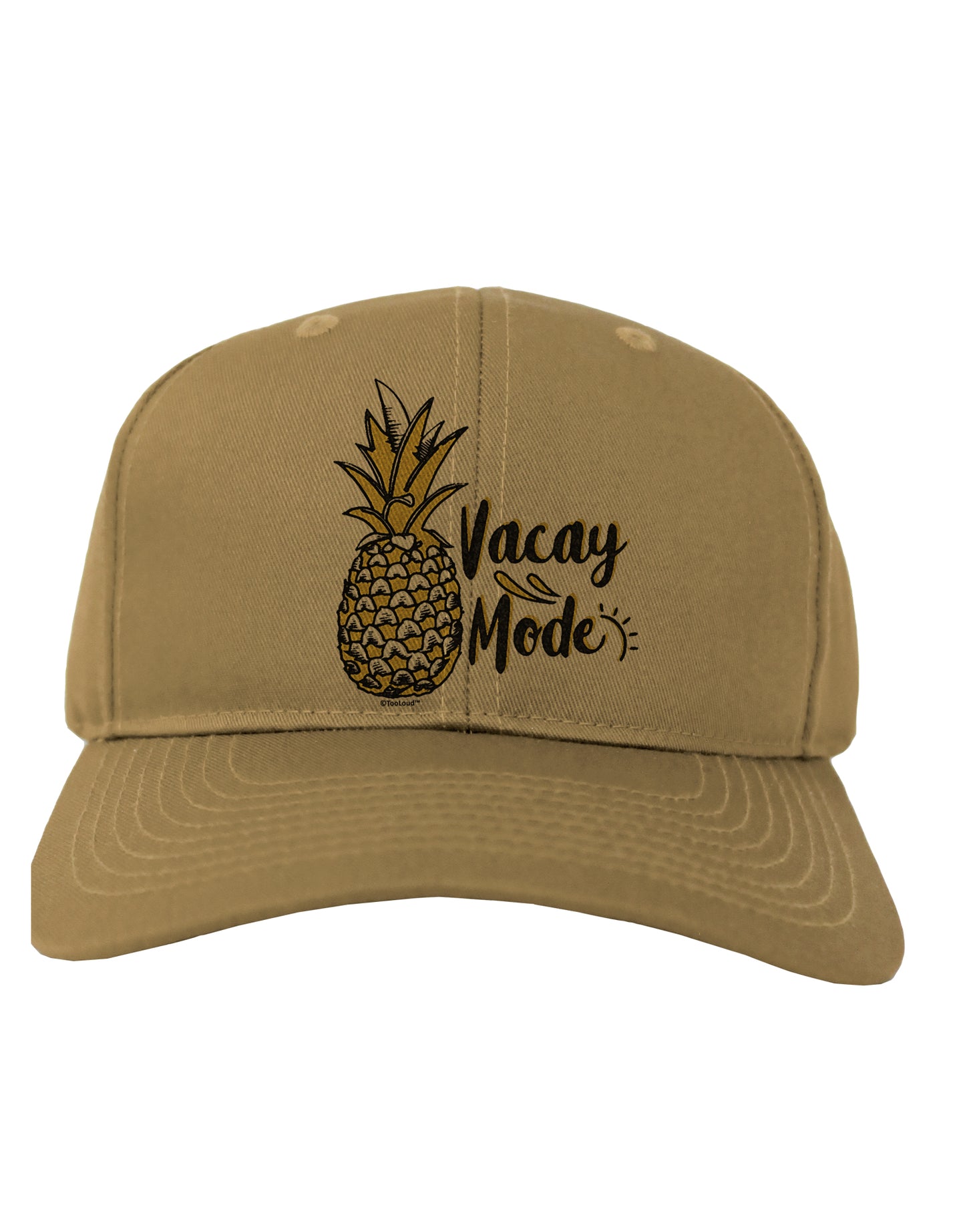 Vacay Mode Pinapple Adult Baseball Cap Hat-Baseball Cap-TooLoud-Khaki-One-Size-Fits-Most-Davson Sales