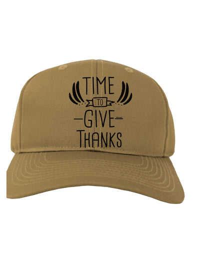 Time to Give Thanks Adult Baseball Cap Hat-Baseball Cap-TooLoud-Khaki-One-Size-Fits-Most-Davson Sales