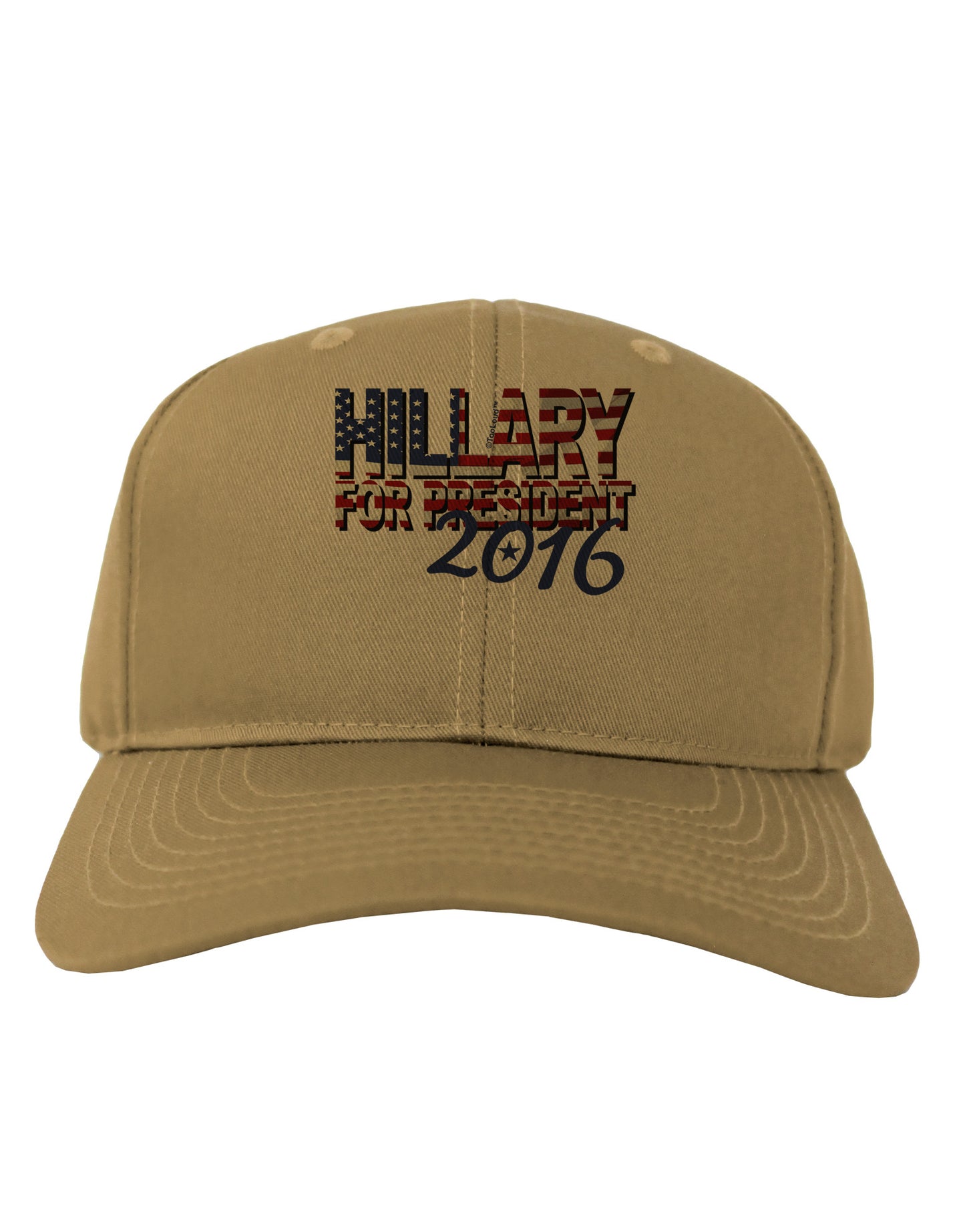 Hillary for President Flag Adult Baseball Cap Hat-Baseball Cap-TooLoud-Khaki-One Size-Davson Sales