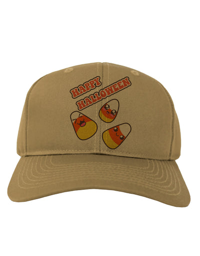 Happy Halloween Cute Candy Corn Adult Baseball Cap Hat-Baseball Cap-TooLoud-Khaki-One Size-Davson Sales