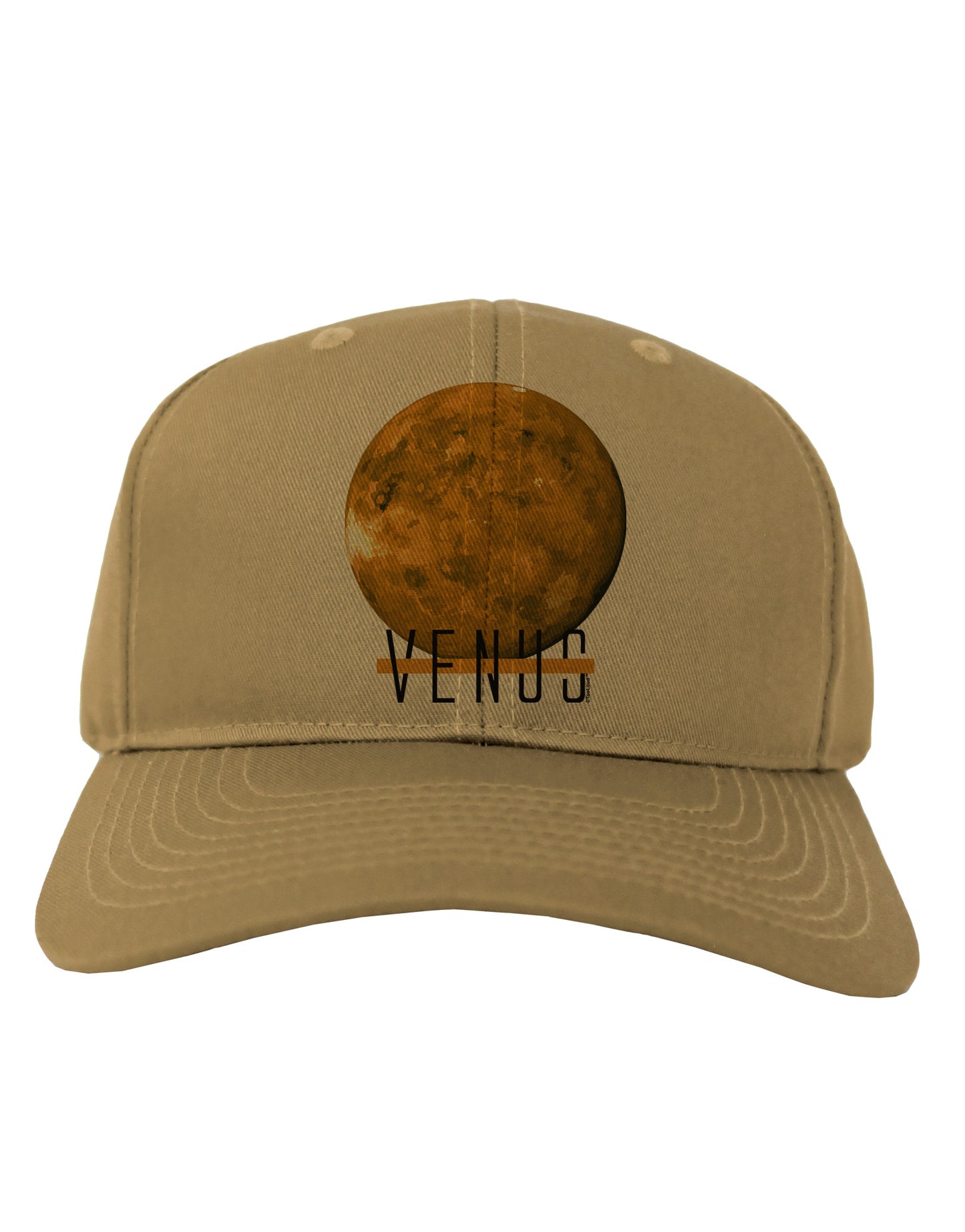 Planet Venus Text Adult Baseball Cap Hat-Baseball Cap-TooLoud-Khaki-One Size-Davson Sales