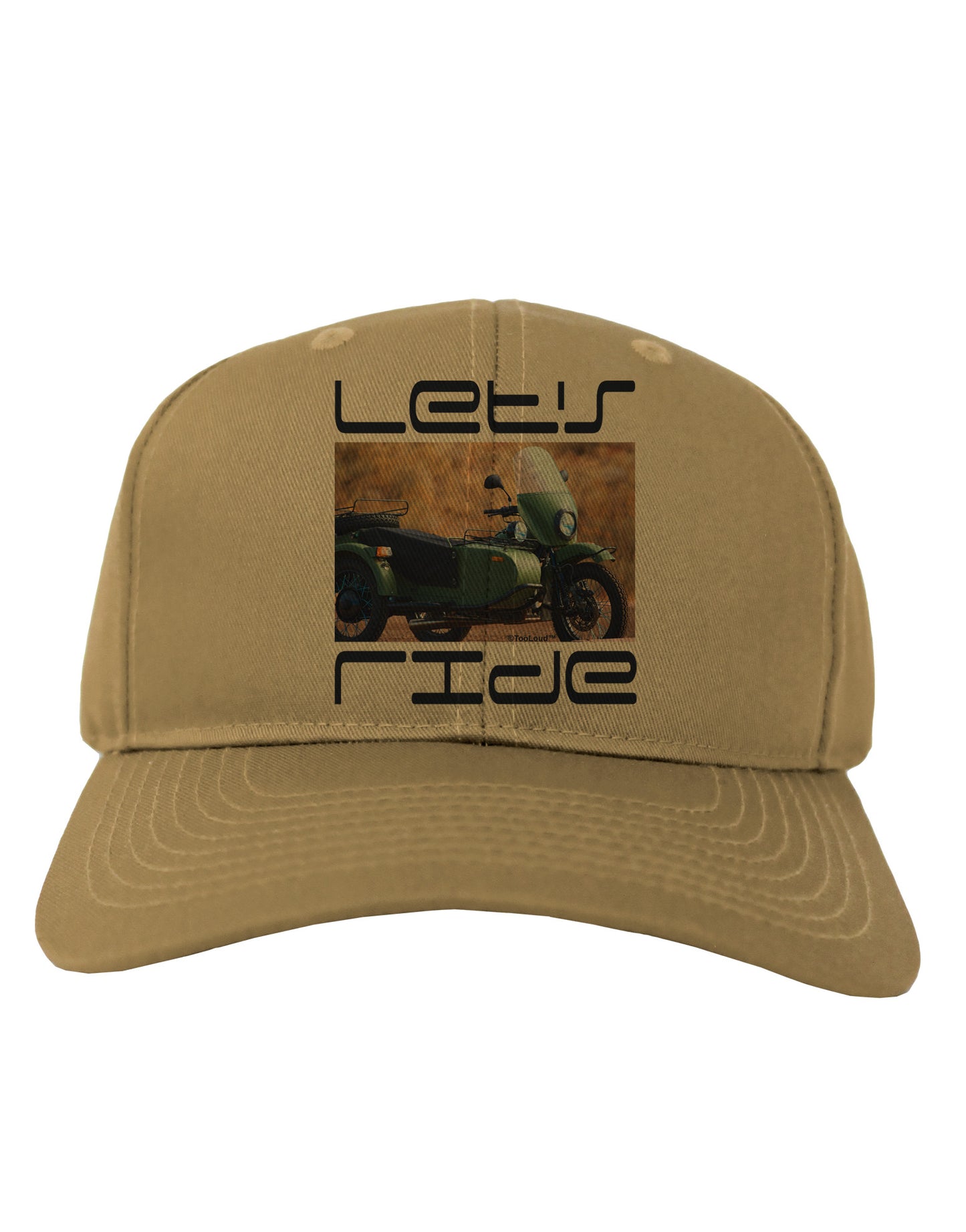 Lets Ride Sidecar Motorcycle Adult Baseball Cap Hat-Baseball Cap-TooLoud-Khaki-One Size-Davson Sales