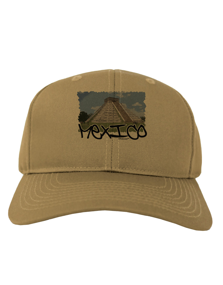 Mexico - Mayan Temple Cut-out Adult Baseball Cap Hat-Baseball Cap-TooLoud-White-One Size-Davson Sales