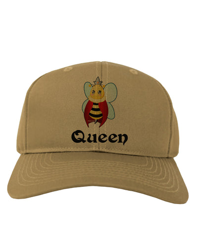 Queen Bee Text 2 Adult Baseball Cap Hat-Baseball Cap-TooLoud-Khaki-One Size-Davson Sales