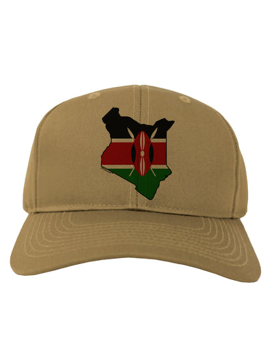 Kenya Flag Silhouette Adult Baseball Cap Hat-Baseball Cap-TooLoud-Khaki-One Size-Davson Sales