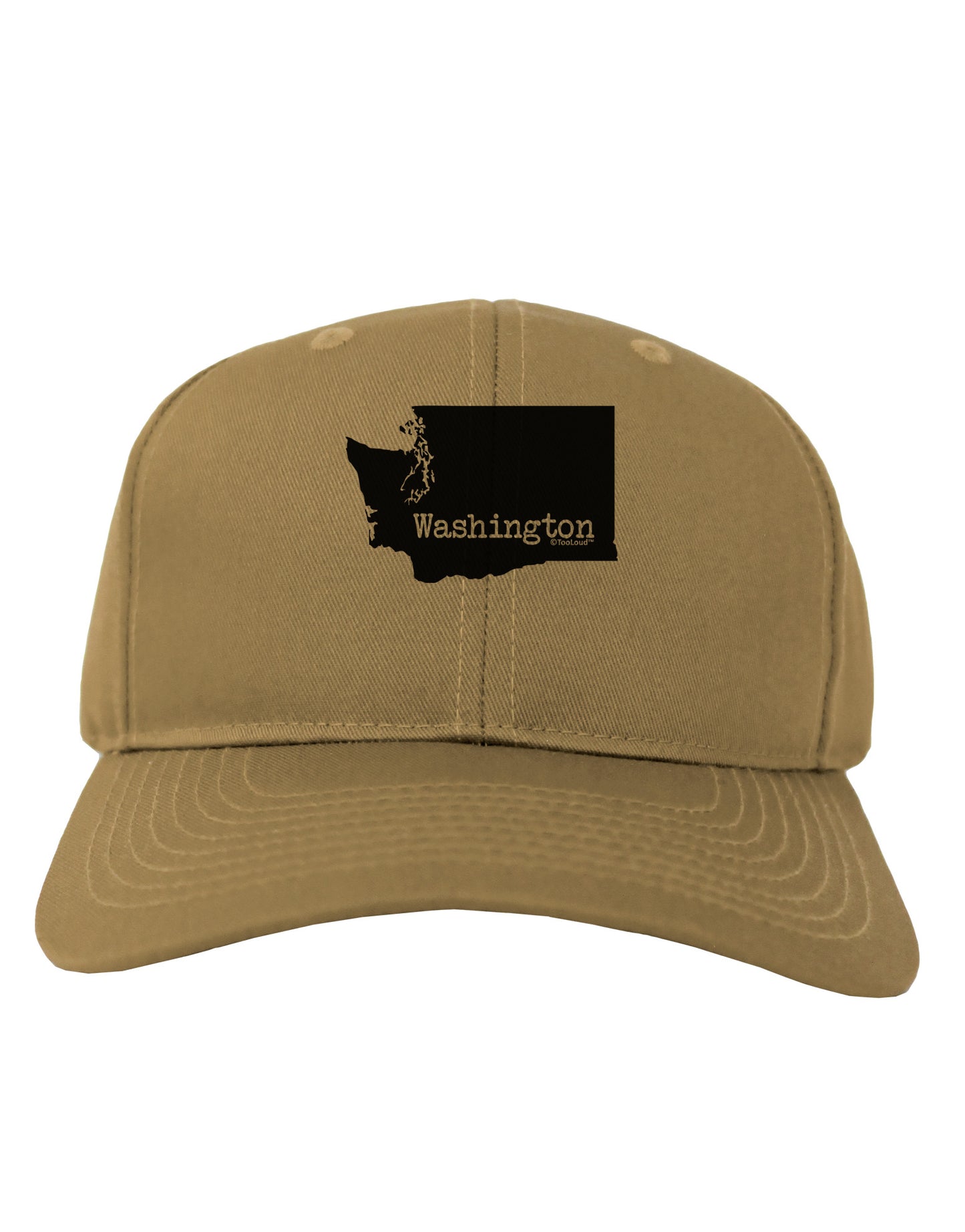 Washington - United States Shape Adult Baseball Cap Hat-Baseball Cap-TooLoud-Khaki-One Size-Davson Sales