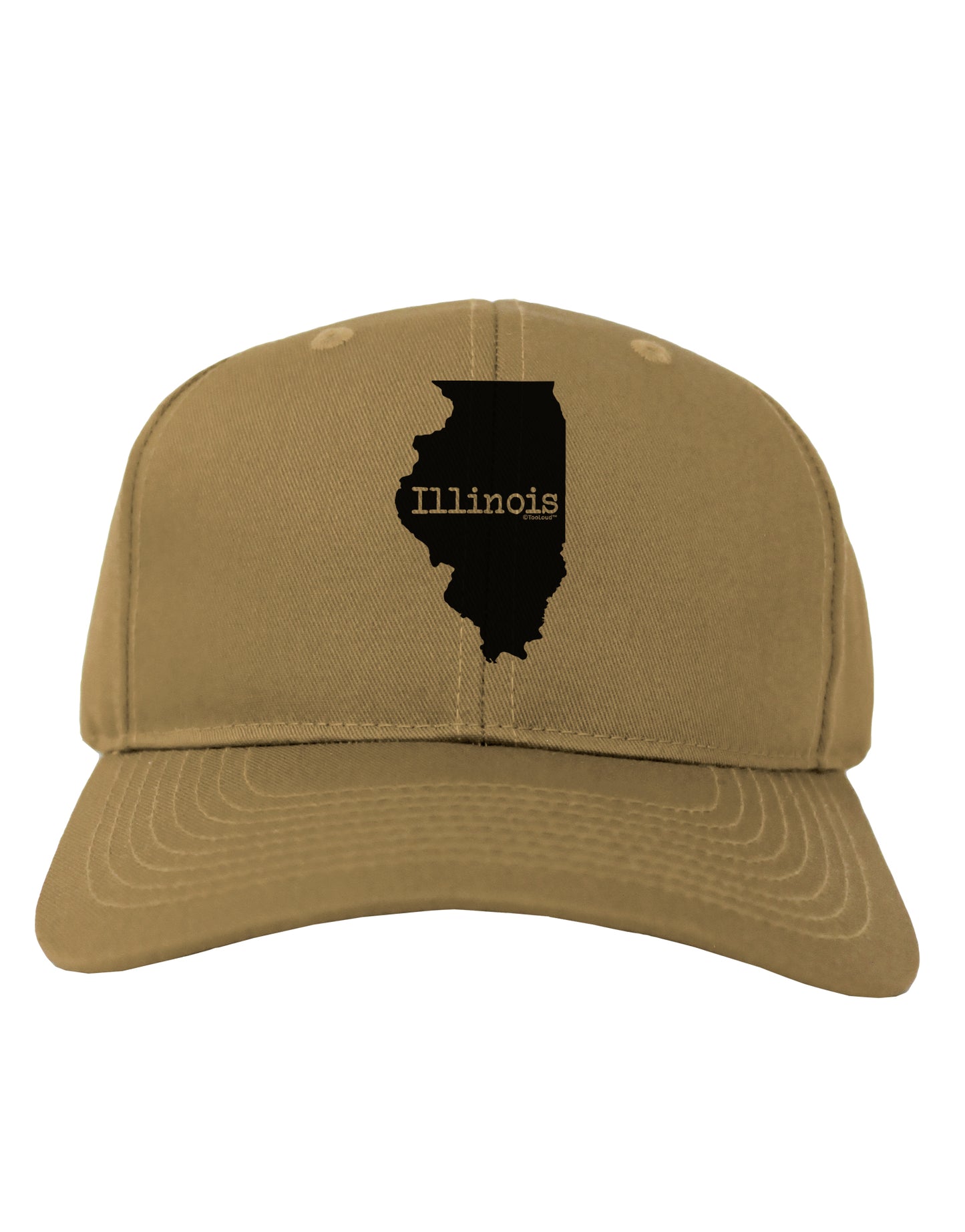 Illinois - United States Shape Adult Baseball Cap Hat by TooLoud-Baseball Cap-TooLoud-Khaki-One Size-Davson Sales