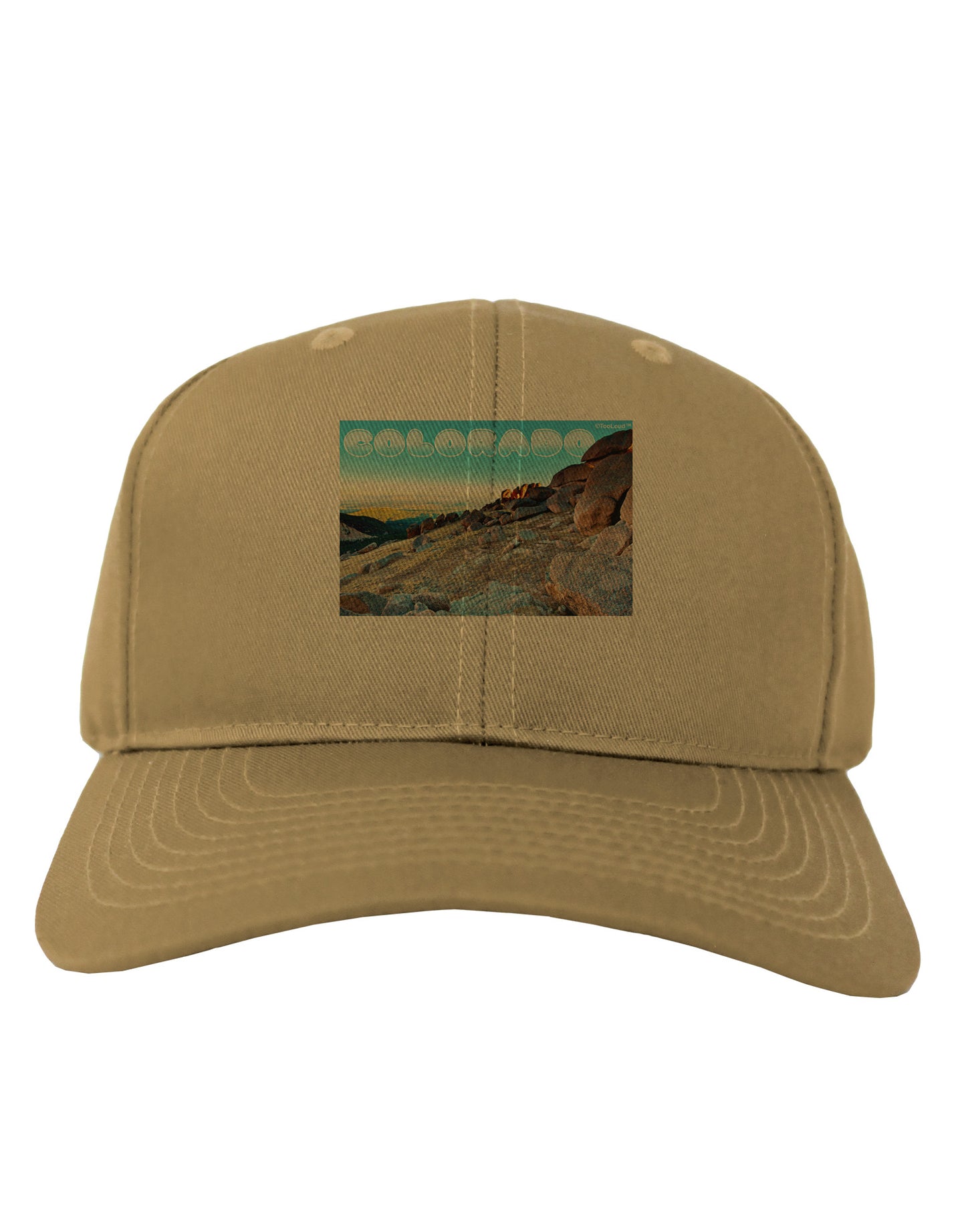 CO Rockies View with Text Adult Baseball Cap Hat-Baseball Cap-TooLoud-Khaki-One Size-Davson Sales