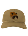 Disgruntled Cat Wearing Turkey Hat Adult Baseball Cap Hat by-Baseball Cap-TooLoud-Khaki-One Size-Davson Sales