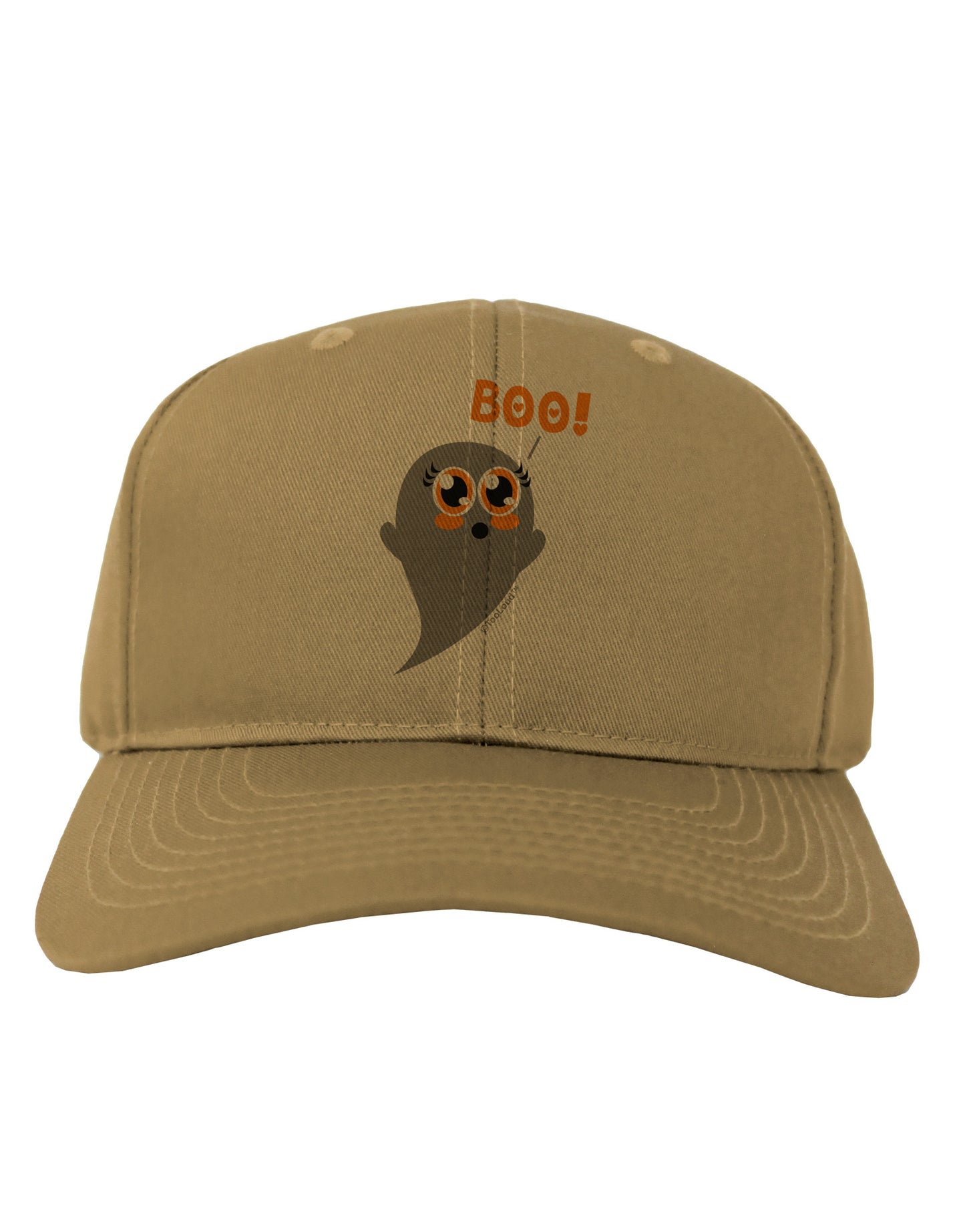 Cute Boo Ghost Adult Baseball Cap Hat-Baseball Cap-TooLoud-Khaki-One Size-Davson Sales