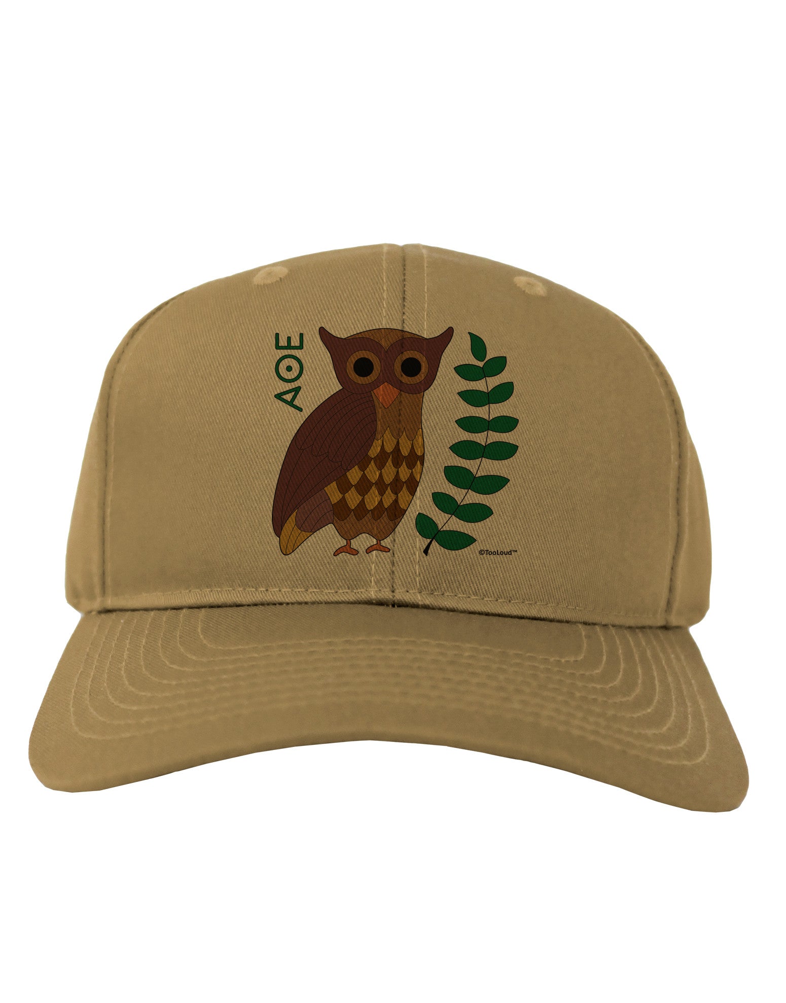 Owl of Athena Adult Baseball Cap Hat by TooLoud-Baseball Cap-TooLoud-Khaki-One Size-Davson Sales