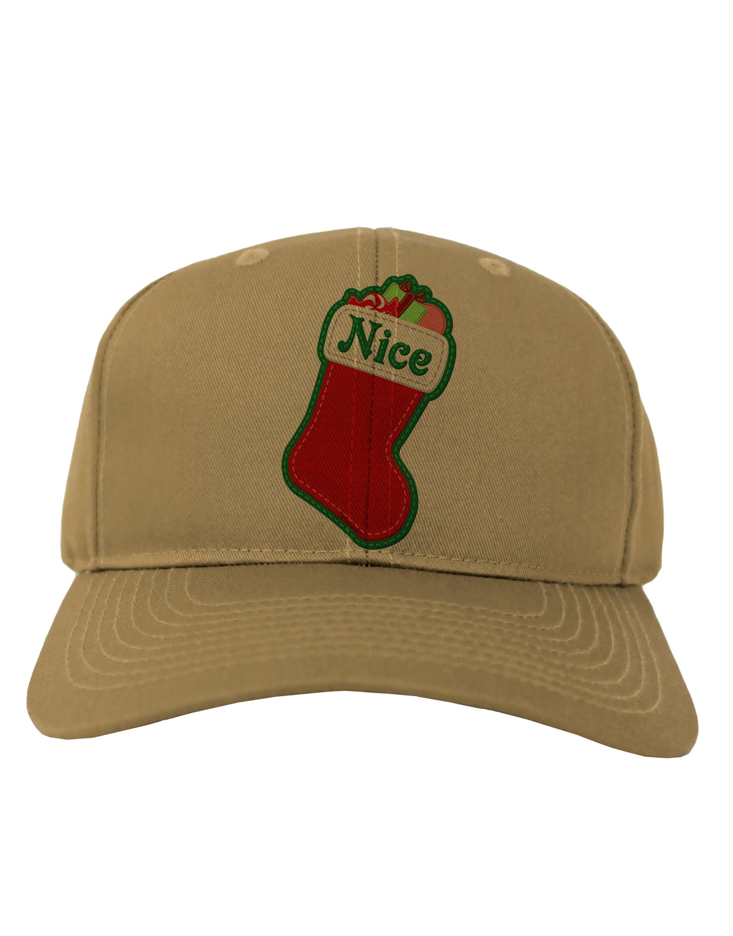 Nice Stocking Cute Christmas Adult Baseball Cap Hat-Baseball Cap-TooLoud-Khaki-One Size-Davson Sales