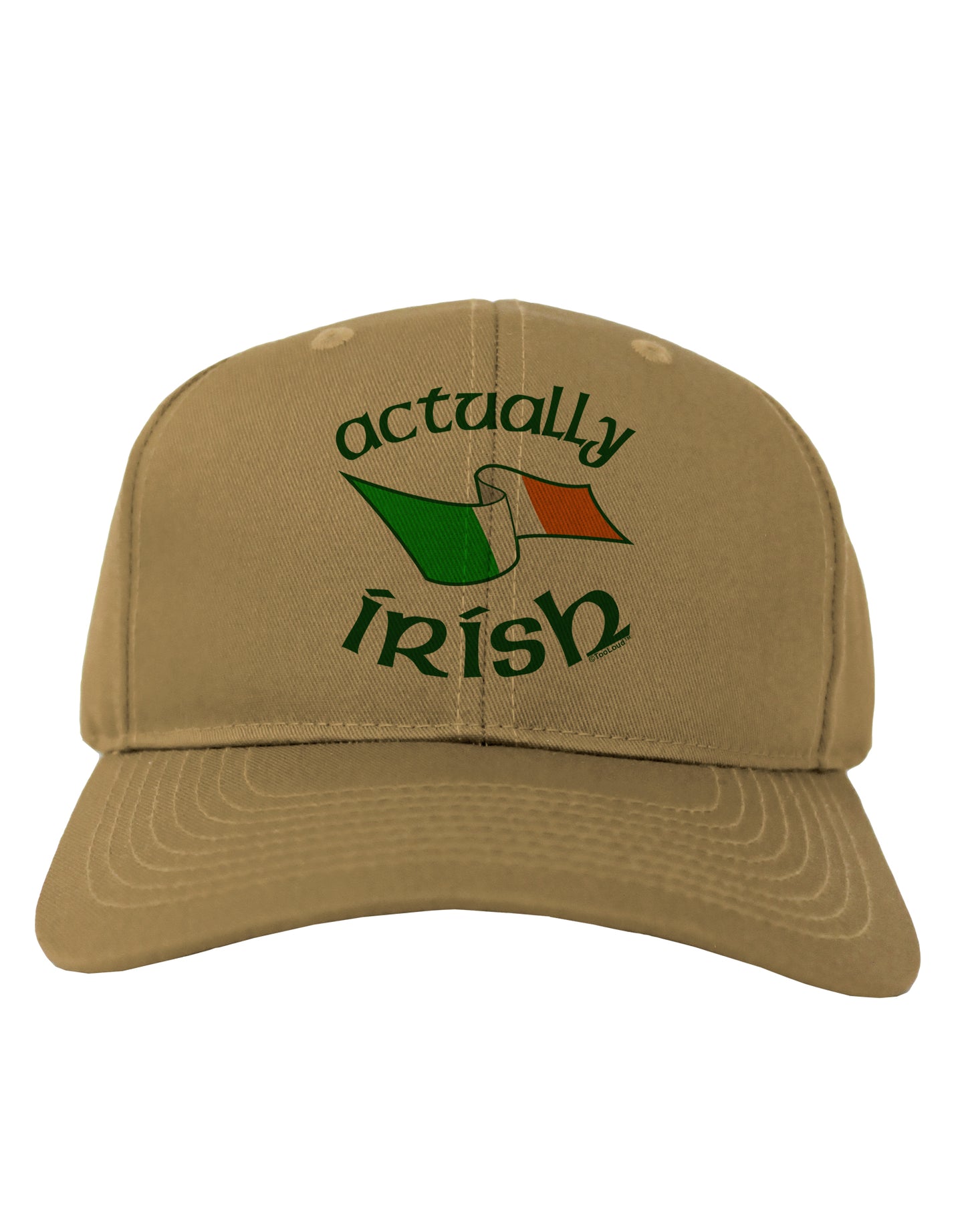 Actually Irish Adult Baseball Cap Hat-Baseball Cap-TooLoud-Khaki-One Size-Davson Sales