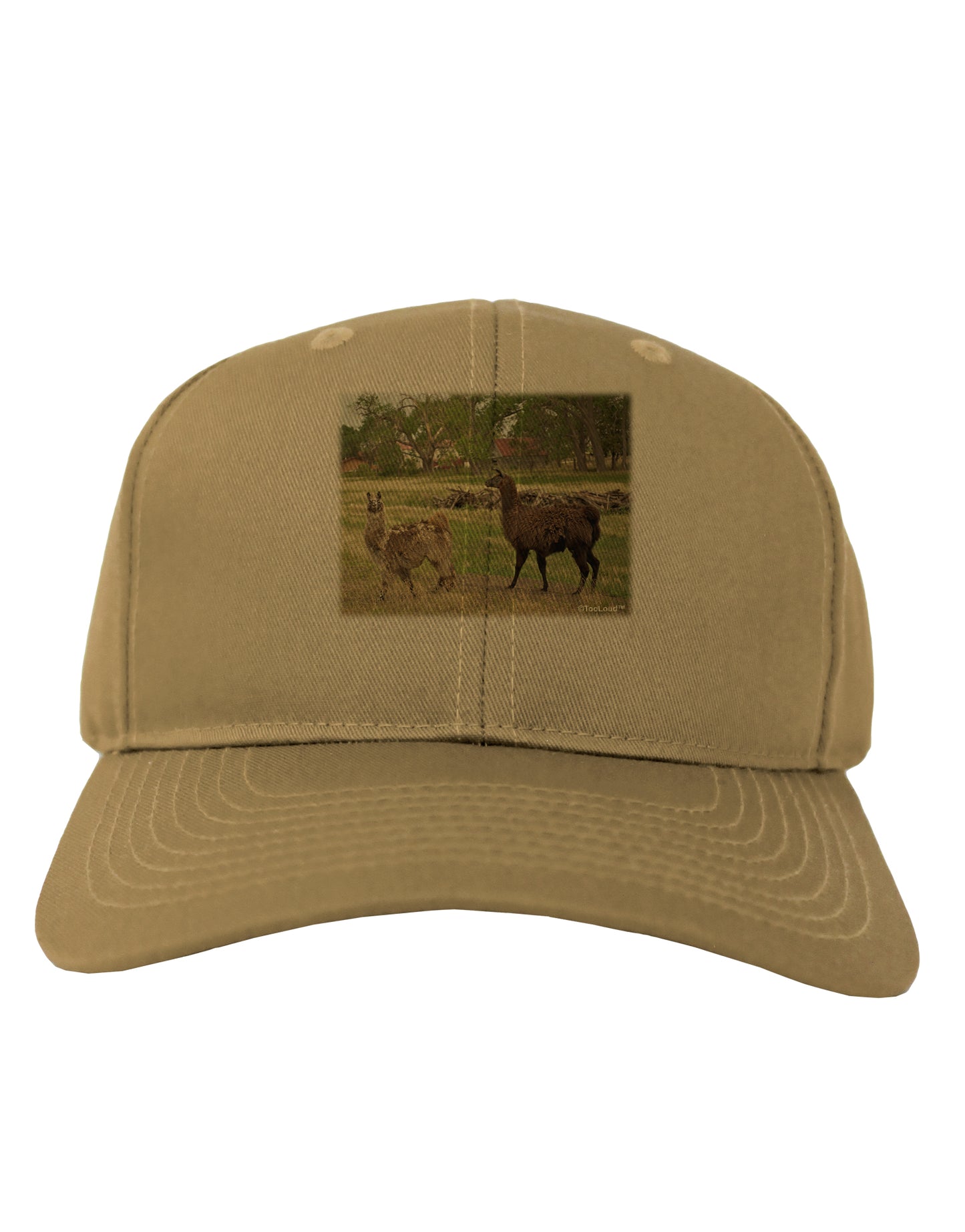 Standing Llamas Adult Baseball Cap Hat by TooLoud-Baseball Cap-TooLoud-Khaki-One Size-Davson Sales