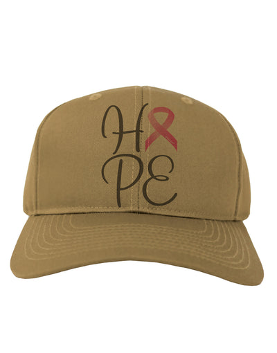 Hope - Breast Cancer Awareness Ribbon Adult Baseball Cap Hat-Baseball Cap-TooLoud-Khaki-One Size-Davson Sales