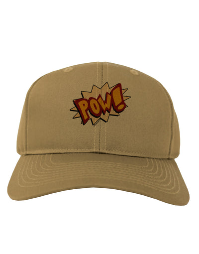 Onomatopoeia POW Adult Baseball Cap Hat-Baseball Cap-TooLoud-Khaki-One Size-Davson Sales