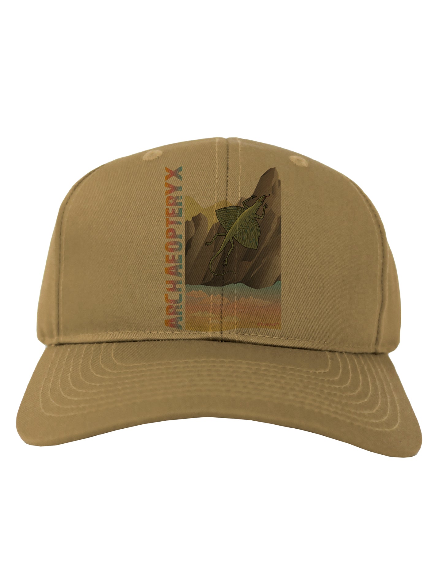 Archaopteryx - With Name Adult Baseball Cap Hat by TooLoud-Baseball Cap-TooLoud-Khaki-One Size-Davson Sales