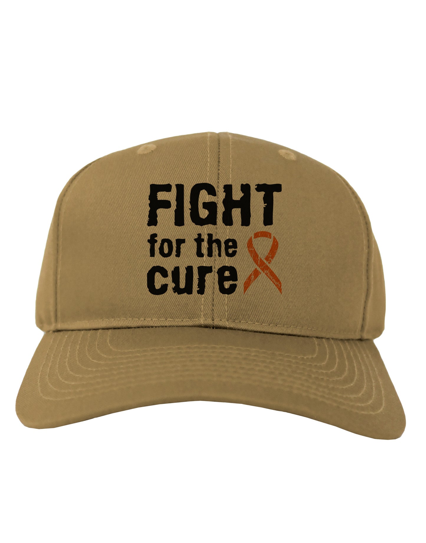 Fight for the Cure - Orange Ribbon Leukemia Adult Baseball Cap Hat-Baseball Cap-TooLoud-Khaki-One Size-Davson Sales