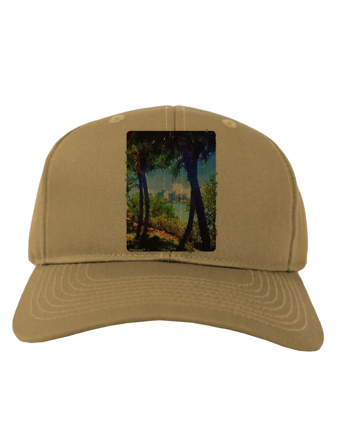 Tropical Skyline Adult Baseball Cap Hat-Baseball Cap-TooLoud-Khaki-One Size-Davson Sales