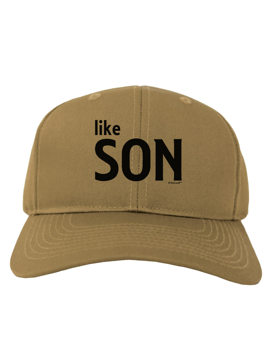 Matching Like Father Like Son Design - Like Son Adult Baseball Cap Hat by TooLoud-Baseball Cap-TooLoud-White-One Size-Davson Sales