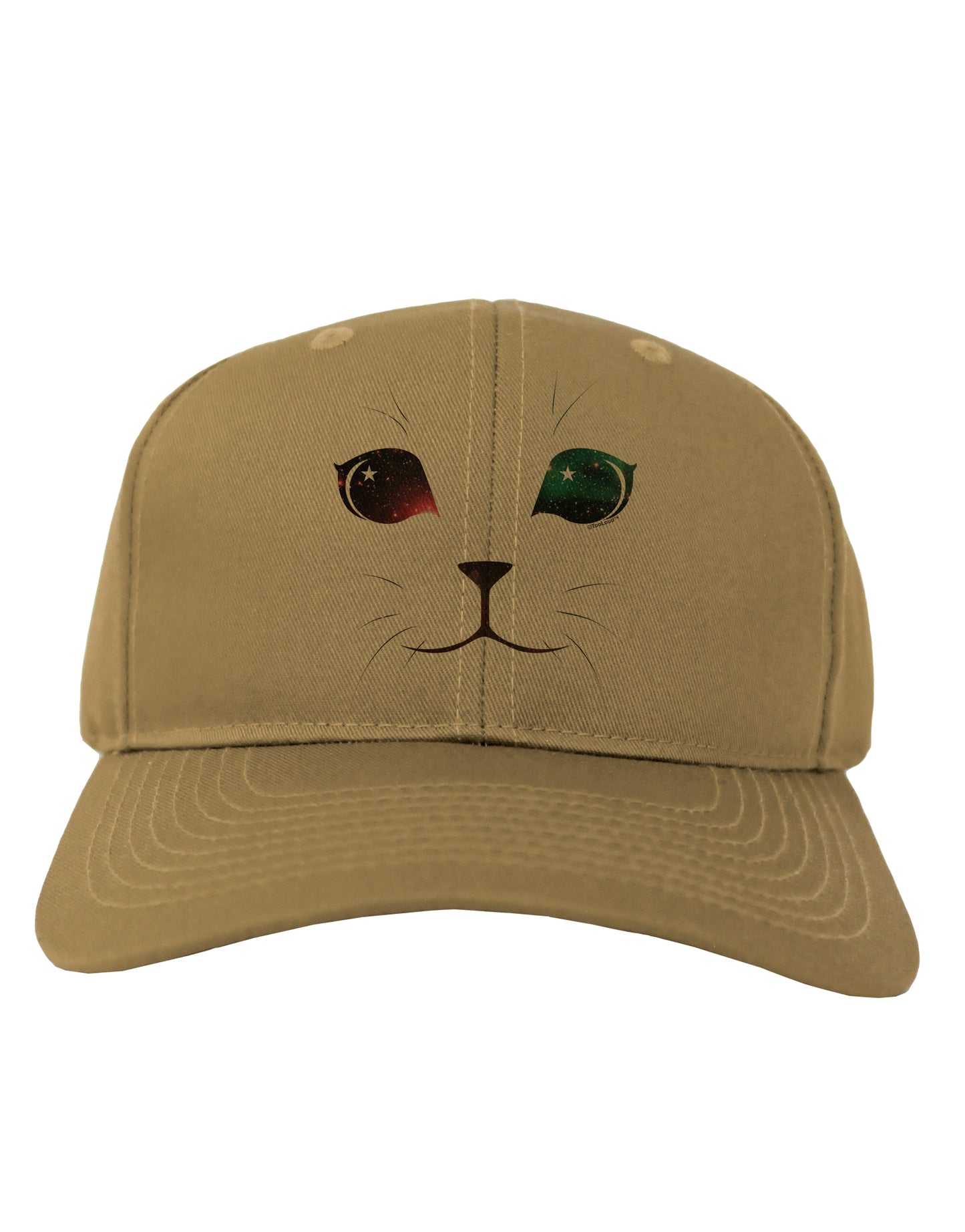 Adorable Space Cat Adult Baseball Cap Hat by-Baseball Cap-TooLoud-Khaki-One Size-Davson Sales