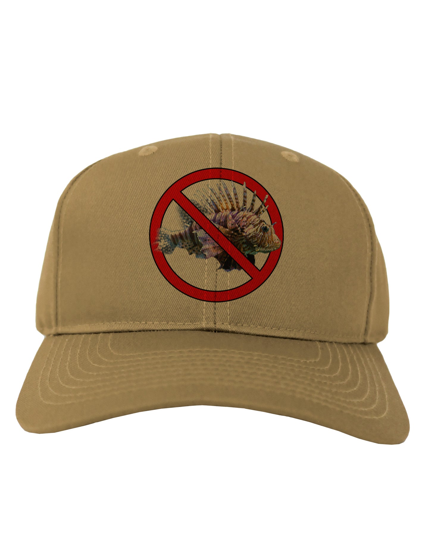 No Lionfish Adult Baseball Cap Hat-Baseball Cap-TooLoud-Khaki-One Size-Davson Sales