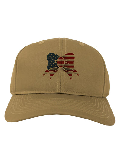 Patriotic Bow Adult Baseball Cap Hat-Baseball Cap-TooLoud-Khaki-One Size-Davson Sales