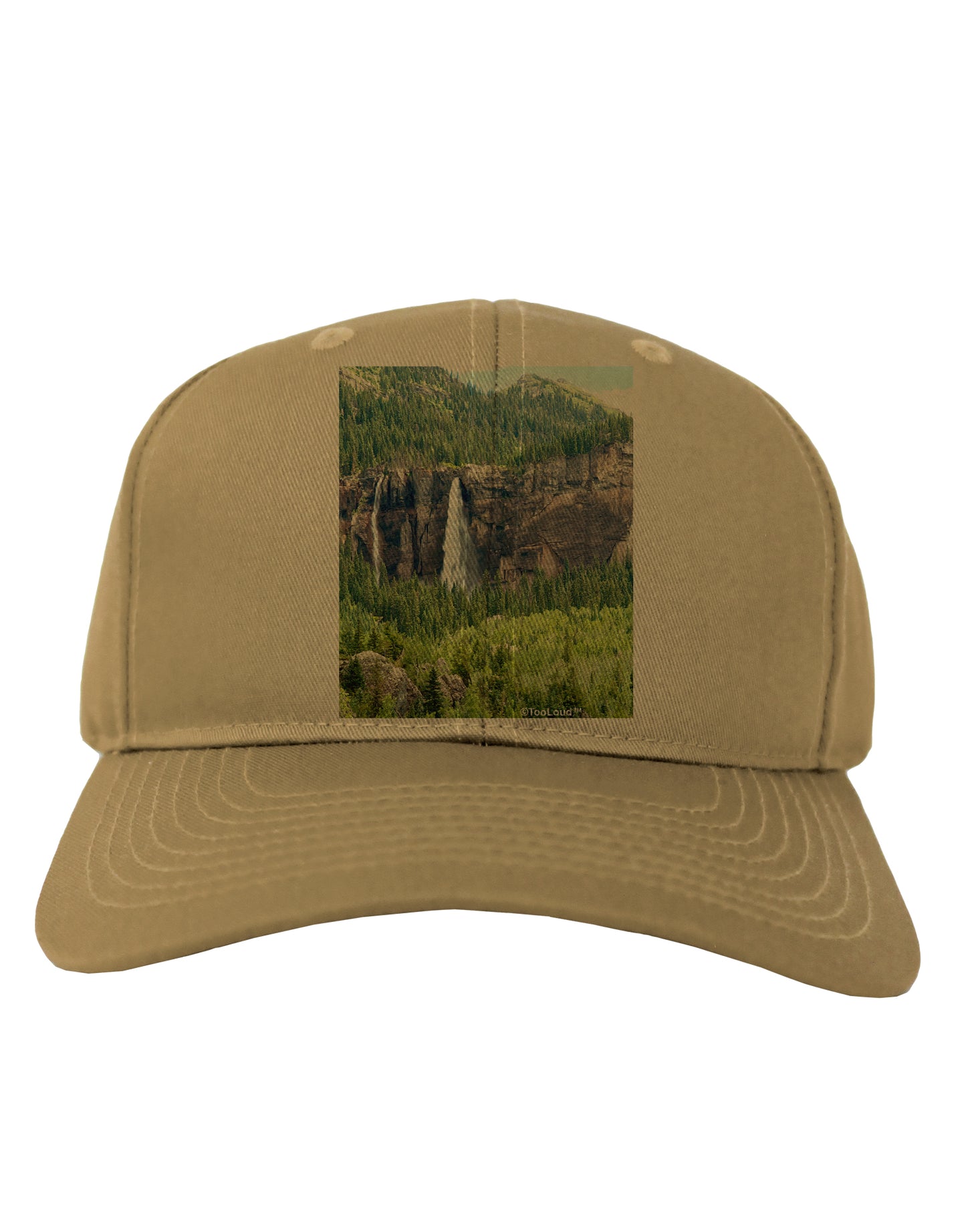 Beautiful Cliffs Nature Adult Baseball Cap Hat by-Baseball Cap-TooLoud-Khaki-One Size-Davson Sales