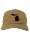 Michigan - United States Shape Adult Baseball Cap Hat-Baseball Cap-TooLoud-Khaki-One Size-Davson Sales