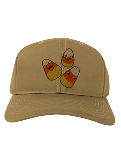 Cute Candy Corn Family Halloween Adult Baseball Cap Hat-Baseball Cap-TooLoud-Khaki-One Size-Davson Sales