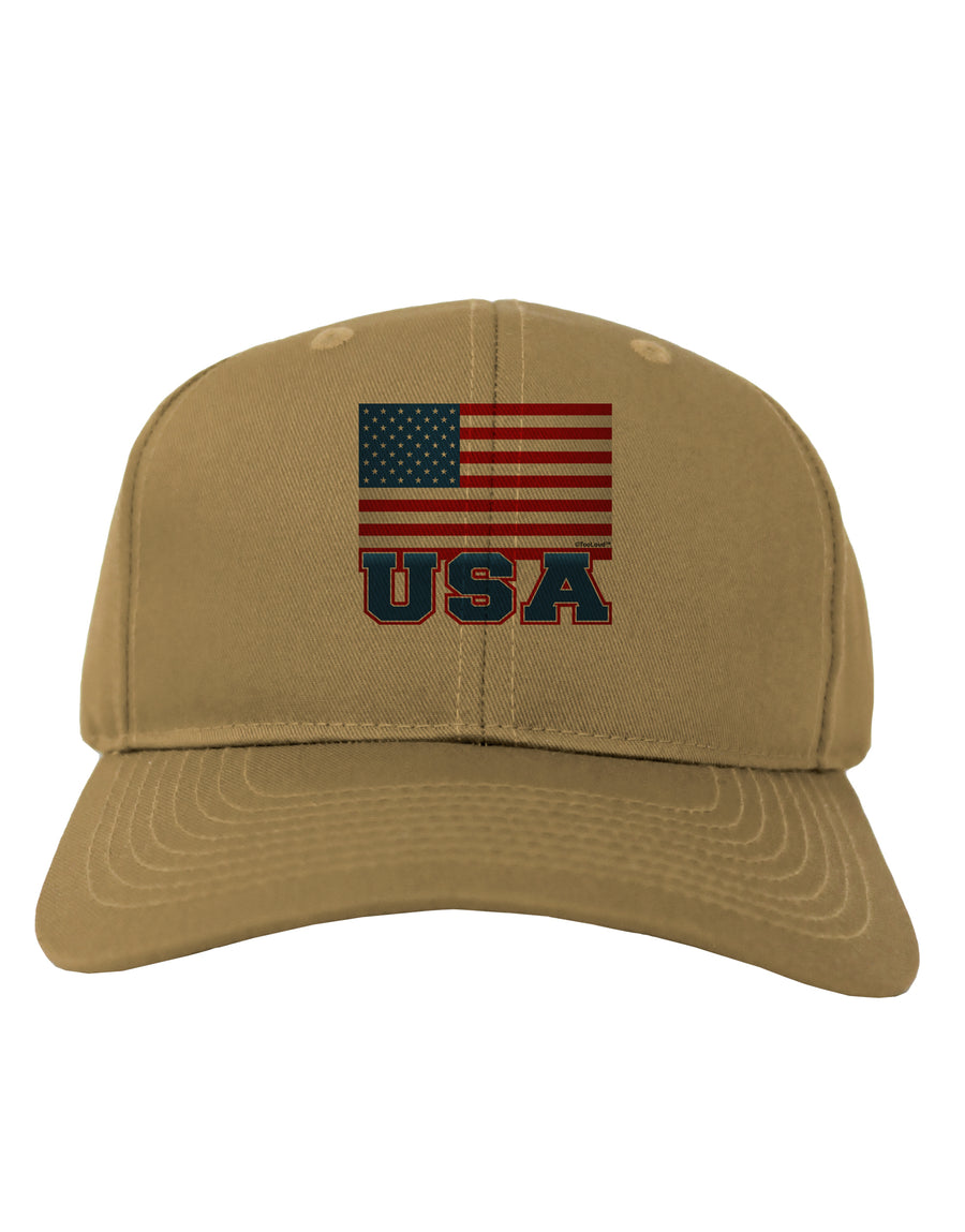 USA Flag Adult Baseball Cap Hat by TooLoud-Baseball Cap-TooLoud-White-One Size-Davson Sales