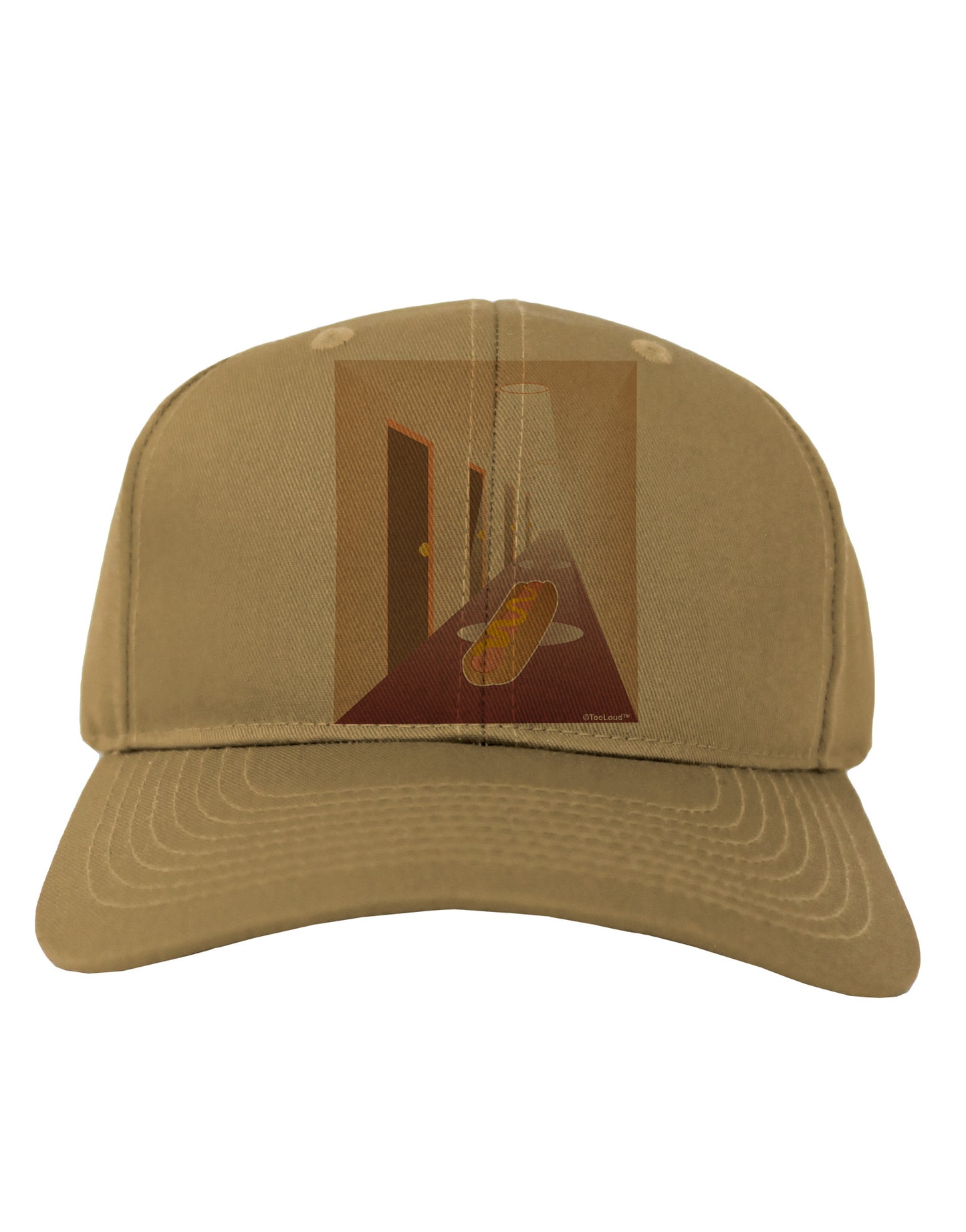Hotdog in a Hallway Adult Baseball Cap Hat-Baseball Cap-TooLoud-Khaki-One Size-Davson Sales