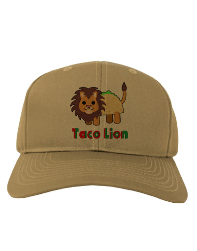 Cute Taco Lion Text Adult Baseball Cap Hat-Baseball Cap-TooLoud-Khaki-One Size-Davson Sales