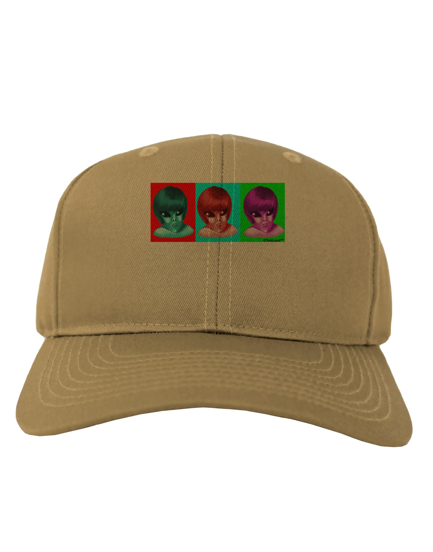 Extraterrestial Pop-art #1 Adult Baseball Cap Hat by TooLoud-Baseball Cap-TooLoud-Khaki-One Size-Davson Sales