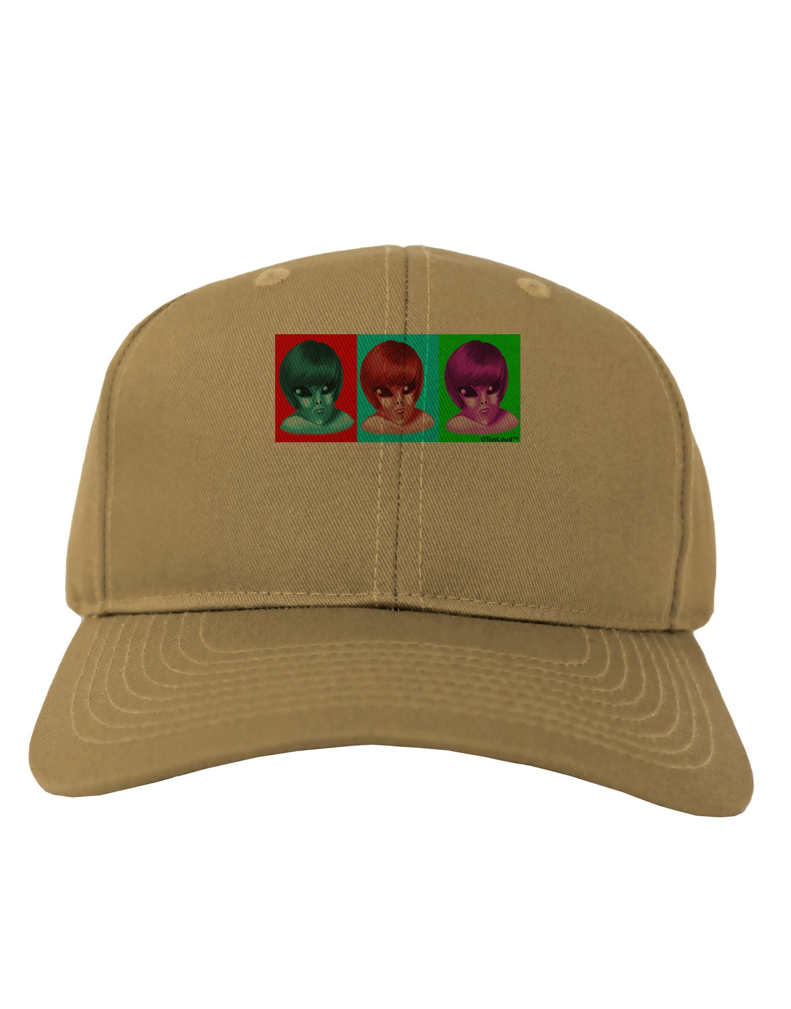 Extraterrestial Pop-art #1 Adult Baseball Cap Hat by TooLoud-Baseball Cap-TooLoud-Khaki-One Size-Davson Sales