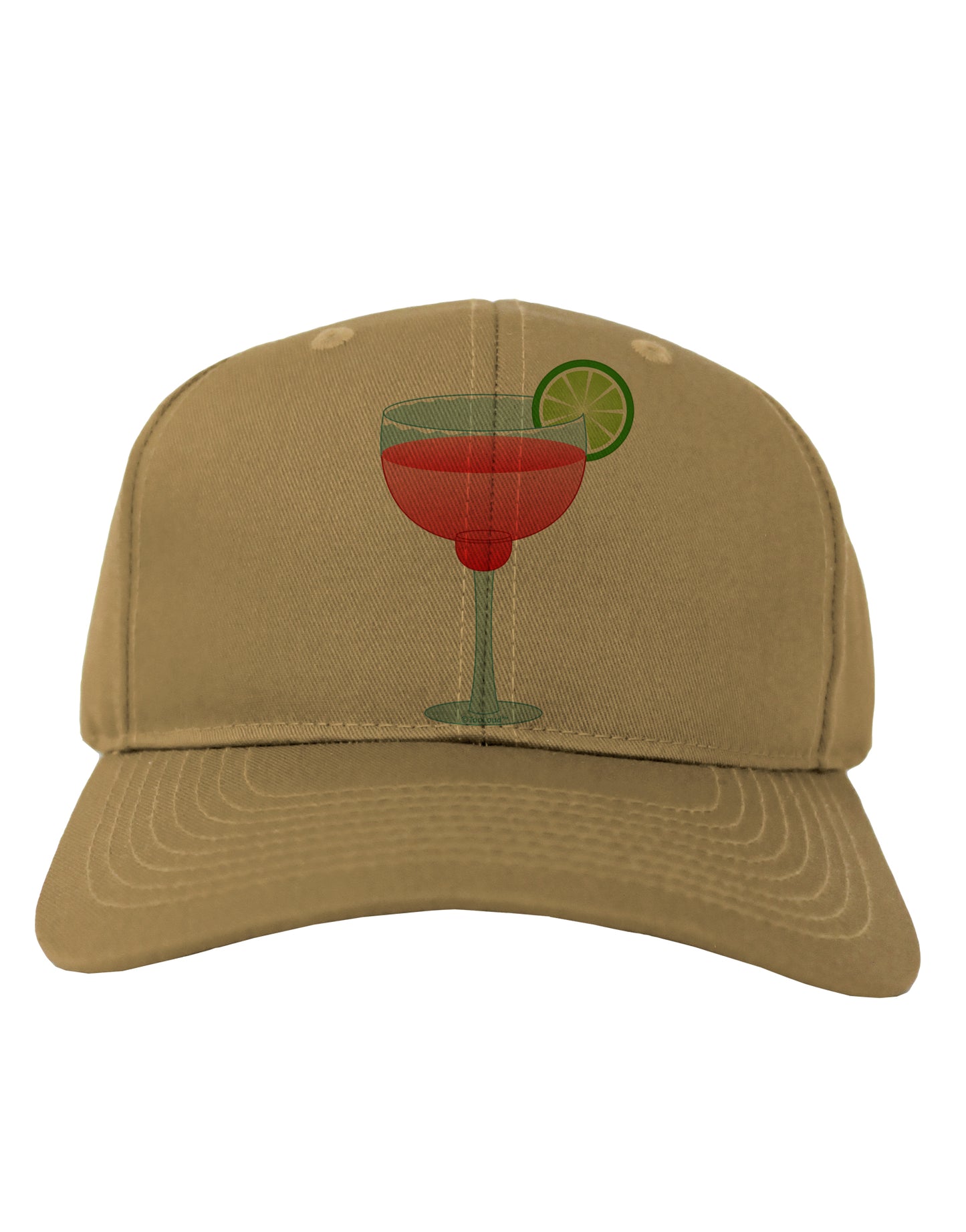 Red Margarita with Lime - Cinco de Mayo Adult Baseball Cap Hat by TooLoud-Baseball Cap-TooLoud-Khaki-One Size-Davson Sales