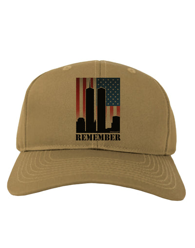 TooLoud Twin Towers Remember Adult Baseball Cap Hat-Baseball Cap-TooLoud-Khaki-One Size-Davson Sales