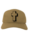 Simple Cross Design Black Adult Baseball Cap Hat by TooLoud-Baseball Cap-TooLoud-Khaki-One Size-Davson Sales