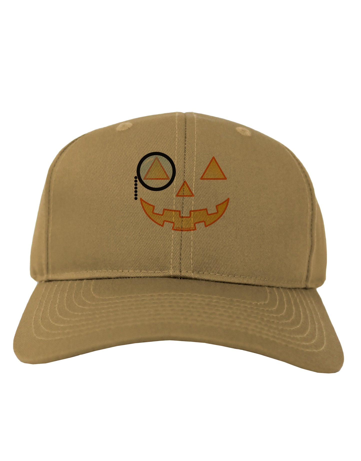 Monocle Jack-o-Lantern Color Adult Baseball Cap Hat-Baseball Cap-TooLoud-Khaki-One Size-Davson Sales